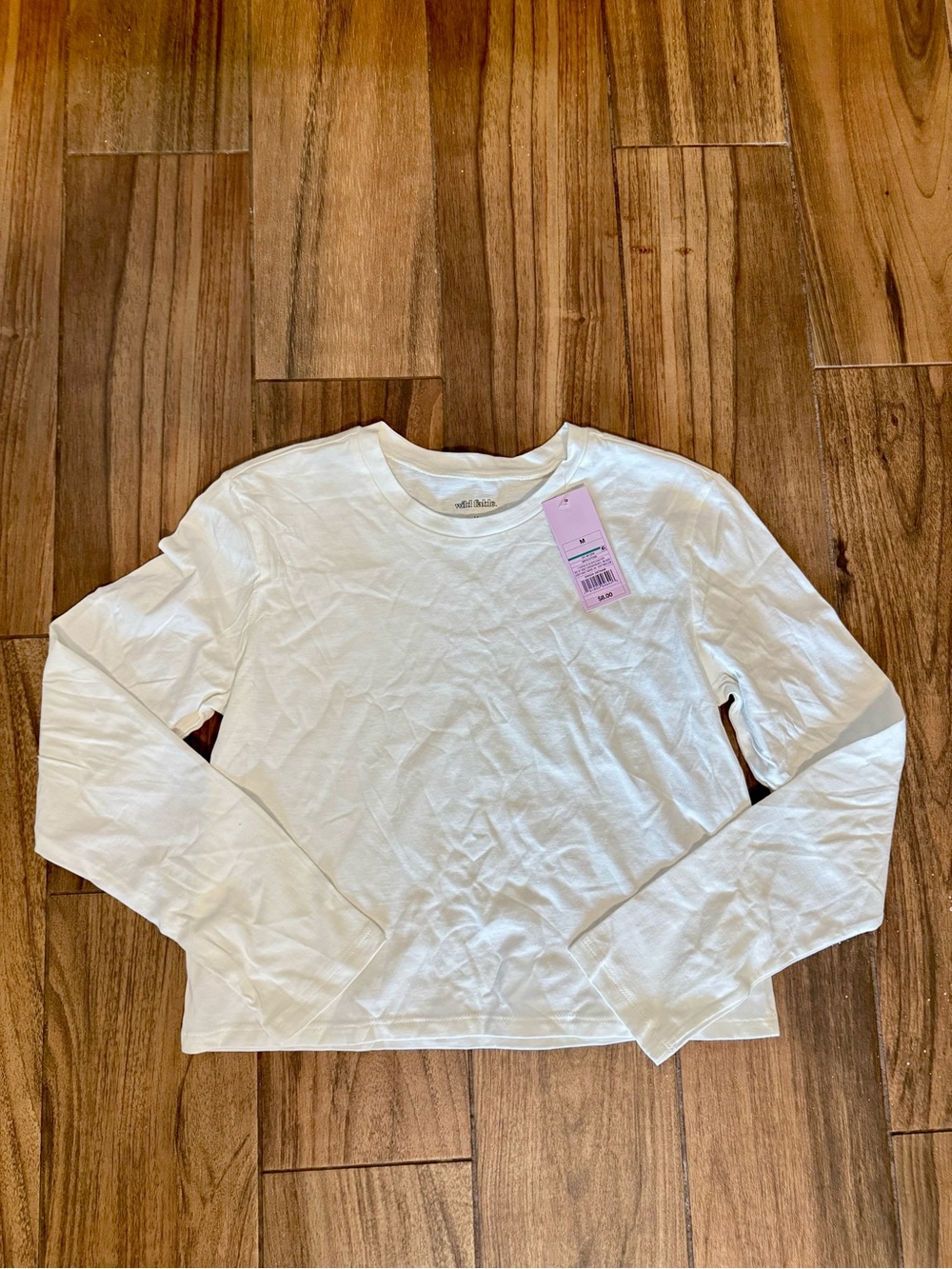 wild fable White Long-Sleeve Crewneck Tee for Kids
